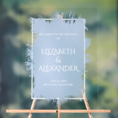 シック・ブルー・スプラッシュ結婚ズ・ウェルカム アクリルサイン (ニュートラル)