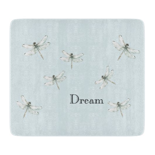 シック・ブルー・ドラゴンフライ カッティングボード (正面)