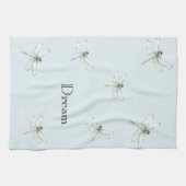 シック・ブルー・ドラゴンフライ キッチンタオル (横)