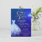 シック・ブルー・ドレス、ダイアモンズブルー・スウィート16 招待状 (スタンド正面)