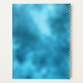 シック・ブルー・ピンク虹色グリッターモノグラム プランナー手帳 (裏面)