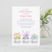 シック、プラントボホモダン多肉性ブライダルシャワー 招待状 (スタンド正面)