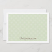 シック·ベビー·シャワー 招待状 (裏面)