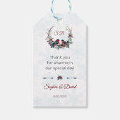 シック・ベリーズブルフィンチ冬リース結婚ズ ギフトタグ (正面)