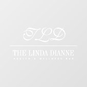 シック・ホワイトモダン・モノグラム名看板 ウィンドウサイン (シート)