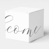 シック・ホワイト結婚・ウェルカム |お気に入りボックス フェイバーボックス (正面サイド)