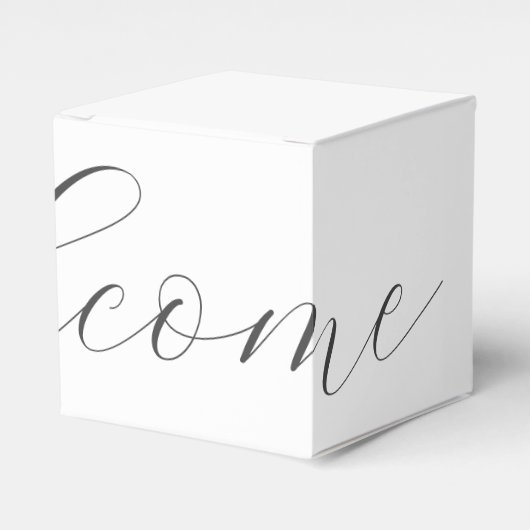 シック・ホワイト結婚・ウェルカム |お気に入りボックス フェイバーボックス (正面サイド)