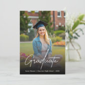 シック・ホワイト・スクリプト高校卒業 招待状 (スタンド正面)