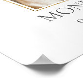 シック・ホワイト・マグノリアフローラ写真葬儀記念 ポスター (角)