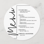 シック・ホワイト メニュー (正面)