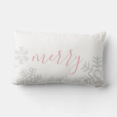 シック・ホワイト・メリークリスマスホリデー ランバークッション (裏面)