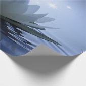 シック・ホワイト・ロータスブルー ラッピングペーパー (角)