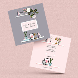 シック&ホームガーリーインテリアデザインウォールシェルフデコール 名刺