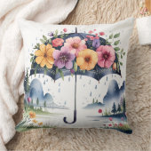 シック&ホームスタイリッシュデコールアクセントフローラ傘 クッション (ブランケット)