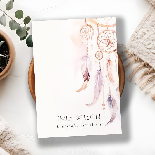 シック・ボホドリームキャッチャー空白のジュエリーディスプレイ 名刺