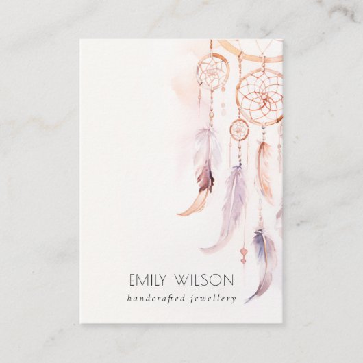 シック・ボホドリームキャッチャー空白のジュエリーディスプレイ 名刺 (正面)