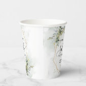 シック・ボホユーカリの緑の金ゴールド16th誕生日 紙コップ (右)