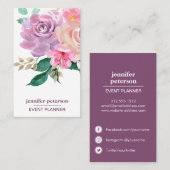 シック·ボホー·フローラ·開花·ソーシャル·メディア·アイコン 名刺 (正面/裏面)