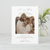 シック・ボホ結婚フォトサンキューカード サンキューカード (スタンド正面)