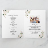 シック・マグノリアフローラ葬儀サービス写真プログラム カード (内部)