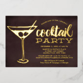 シック・マルティーニ新年のイブ・カクテルパーティー 箔招待状 (正面)
