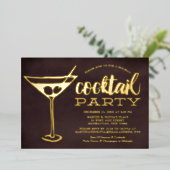 シック・マルティーニ新年のイブ・カクテルパーティー 箔招待状 (立ち正面)