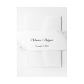 シック&ミニマエレガントリストモダンフローラ結婚の 招待状ベリーバンド (正面例)