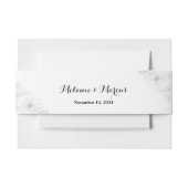 シック&ミニマエレガントリストモダンフローラ結婚の 招待状ベリーバンド (正面例)