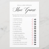 シック・ミニマル結婚リストのカップルのシャワーゲームカード (正面)