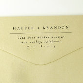 シック・ミニマル結婚リストタイポグラフィ差出人住所 セルフインキングスタンプ