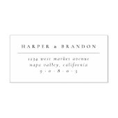 シック・ミニマル結婚リストタイポグラフィ差出人住所 セルフインキングスタンプ (デザイン)