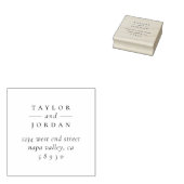 シック・ミニマル結婚リストタイポグラフィ差出人住所 ラバースタンプ (押印)