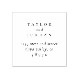 シック・ミニマル結婚リストタイポグラフィ差出人住所 ラバースタンプ
