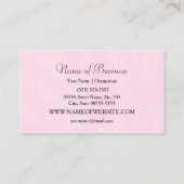 シック・メイクアップアーティストピンク金ゴールドフェイクダイヤモンドきらきら光る 名刺 (裏面)