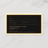 シック メイク ゴールド アーティスト ヘアー サロン ギフト カード (裏面)