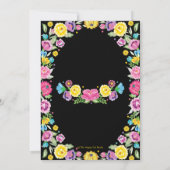 シック・メキシコ・フローラ・フィエスタ・ベビーシャワー  招待状 (裏面)