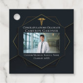 シック・メディカル・スクールフォトブラック卒業パーティー フェイバータグ (正面)