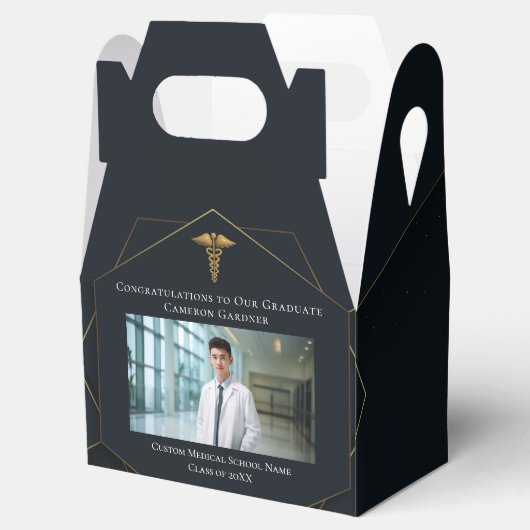 シック・メディカル・スクールフォトブラック卒業パーティー フェイバーボックス (オープン)