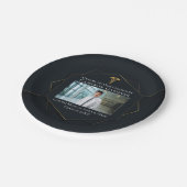 シック・メディカル・スクールフォトブラック卒業パーティー ペーパープレート (アングル)