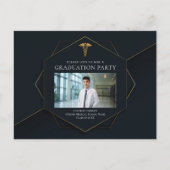 シック・メディカル・スクール写真卒業パーティー インビテーションポストカード (正面)