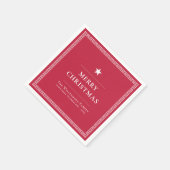 シック・メリークリスマスエレガントモダンシンプル スタンダードカクテルナプキン (角)