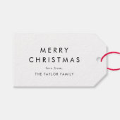 シック・メリークリスマスファミリーホリデー ギフトタグ (正面(横))