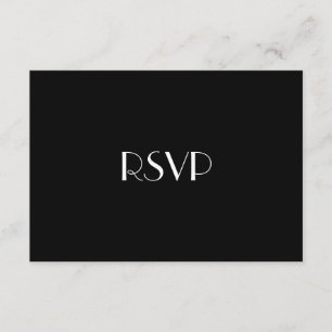 シック&モダンゲイタキシードウェディングRSVP 出欠カード