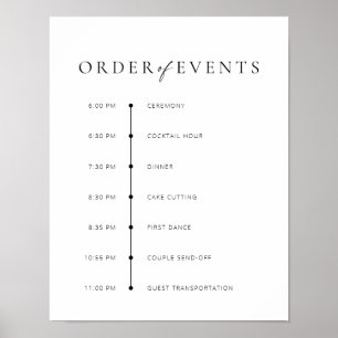 シック+モダンスクリプ結婚トのイベントの順序 ポスター