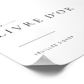 シック+モダンズ結婚ゲストブックサイン |フランスの | ポスター (角)