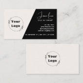 シック&モダンデザインオブブラック&ホワイト 名刺 (正面/裏面)