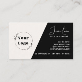 シック&モダンデザインオブブラック&ホワイト 名刺