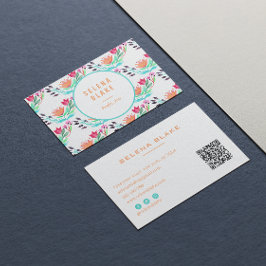 シック&モダン | 最小限のQRコード 名刺