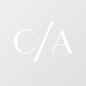 シック・モノグラムスラッシュアールデコ結婚レタリング ウィンドウサイン (シート)