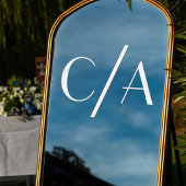 シック・モノグラムスラッシュアールデコ結婚レタリング ウィンドウサイン